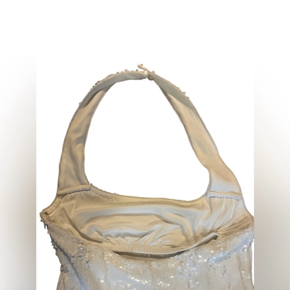 Show Me Your MuMu White Sequin Halter Mini Dress - Picture 6 of 12